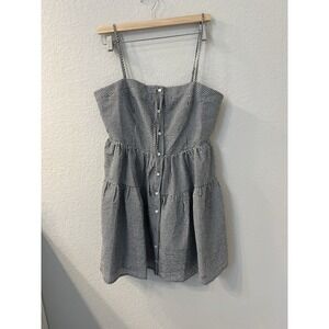 Pink Lily  Black and White Gingham Mini Sundress M